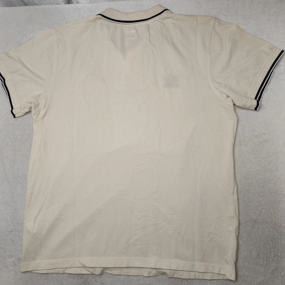 Michigan Wolverines Adidas Polo Mens‎ 2XL White Trefoil Performance Originals